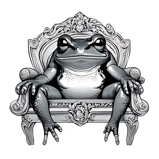 Klein Morietti On Throne In The Grey Frog World