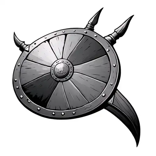 Viking Shield With 3 Dividers