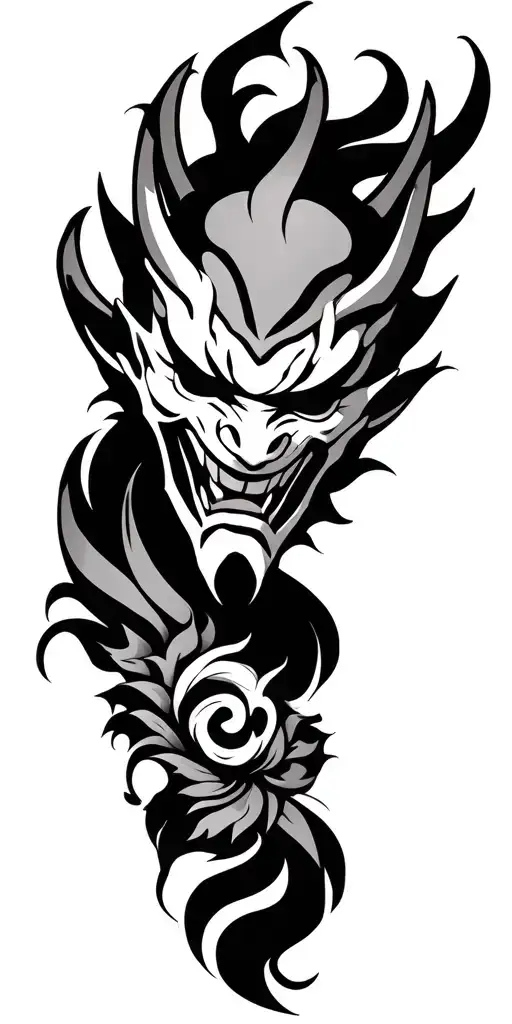 Oni Hannya Mask Sleeve