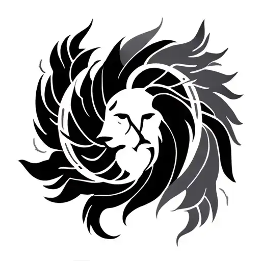 Leo & Virgo Glyphs Intertwined