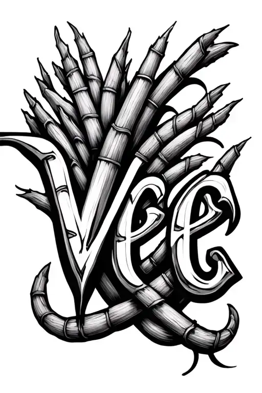 The Word Vee Made Out Of Sugar Canes