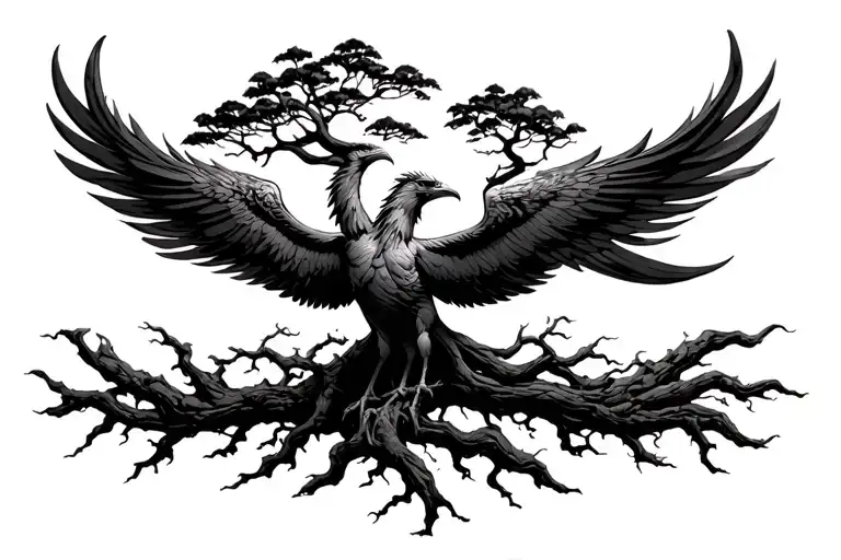 Phoenix With Banyan Tree