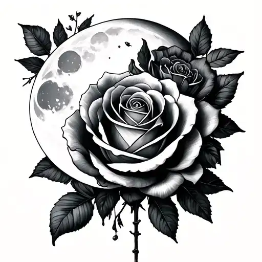 Cancer Pieces Rose And Moon