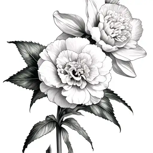 Carnation And Daffodil