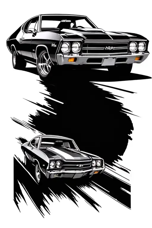 1969 Chevelle Cruising Down Road Winding