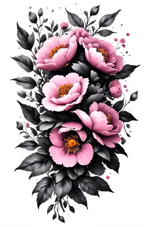 Pink Flowers Wrapped