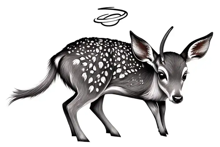 A Baby Deer With Halo