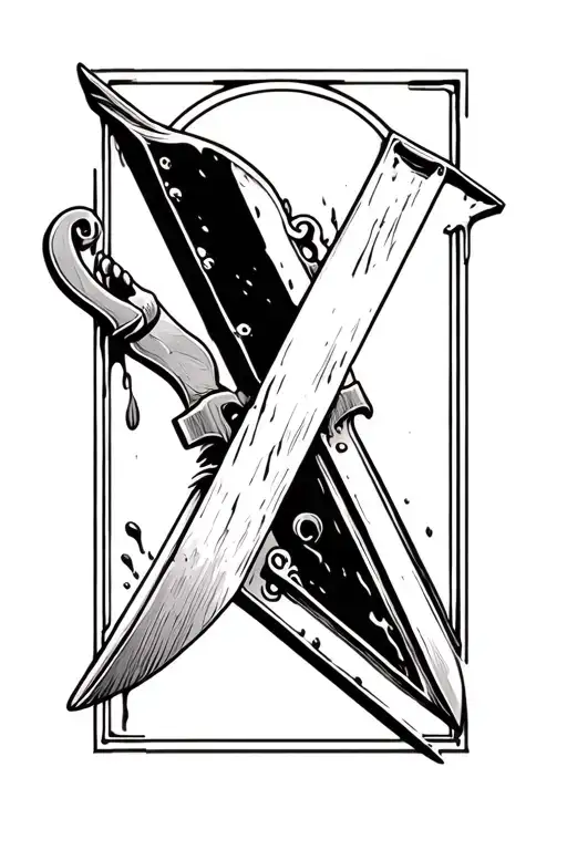 Guillotine With Bloody Blade