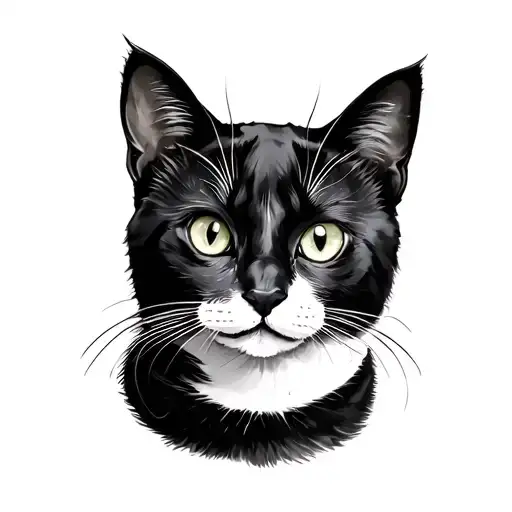 Memorial Tattoo For My Black And White Cat Named Oreo