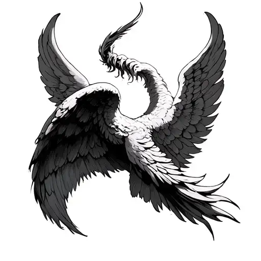 I Want A Tatto For My Back It Should Be 2 Big Wings Right One From Heaven Right Ohne From Hell