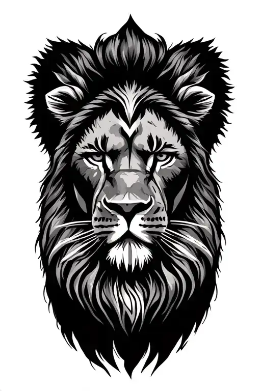 African Warrior With Lion