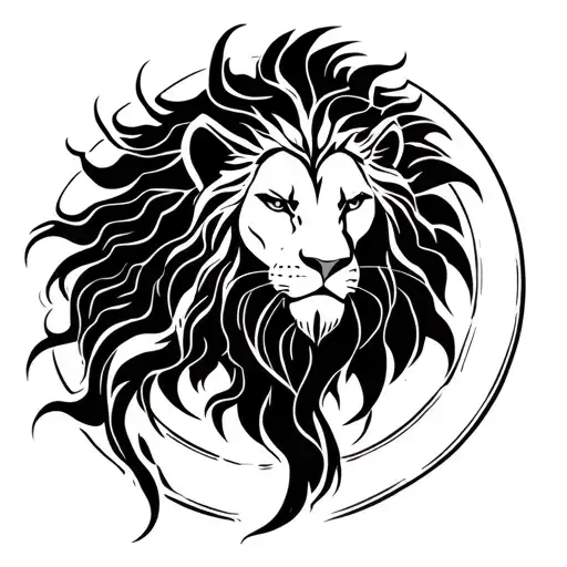 Lion Female Warrior Sun God Symbol In Alchemy