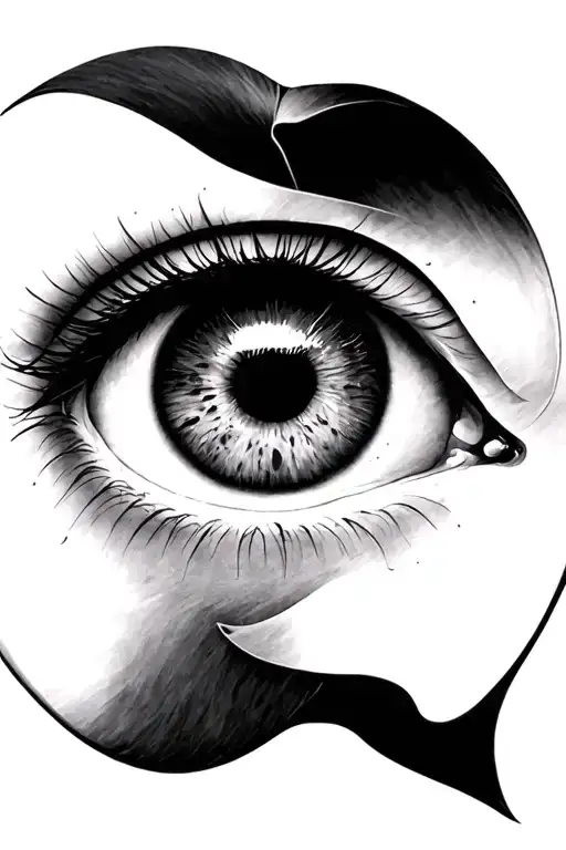 Eye With The Iris The Shape Of An Apple