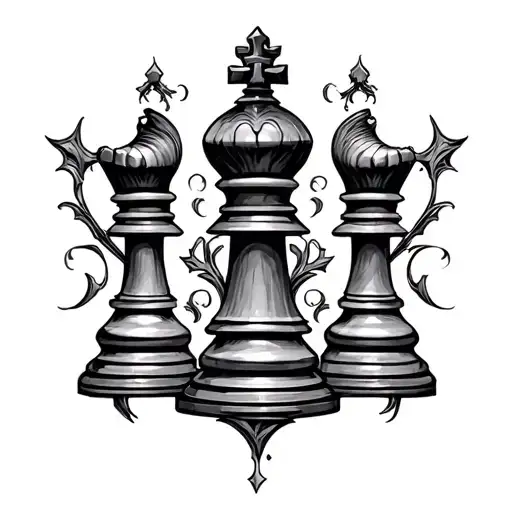 Gothic Style Chess Pieces