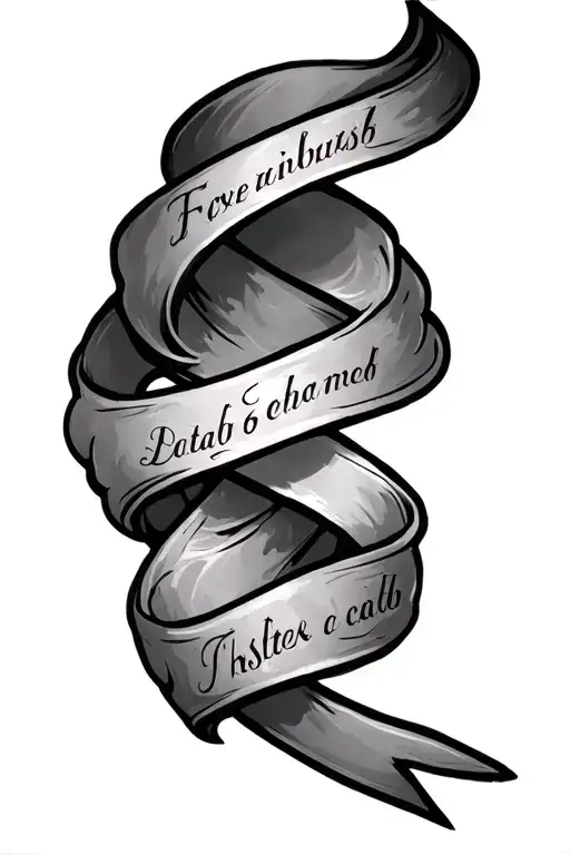Long Ribbon With My 6 Siblings Name On In Sections
