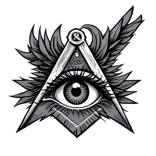 Freemason Logo In Centre Eye Of Horous