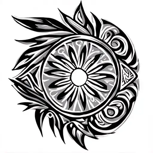 Zodiac Sign Gemini Polynesian Tribal Patterns