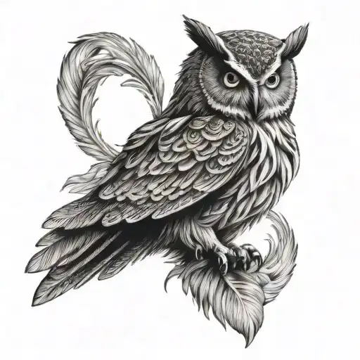 Owl Wearing Feathers