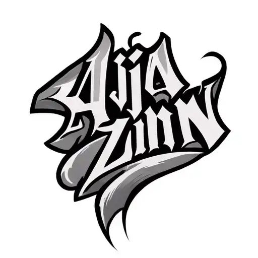 Name Tattoo Aja Zinn