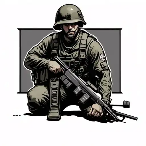 Kneeling Soldier Kneeling