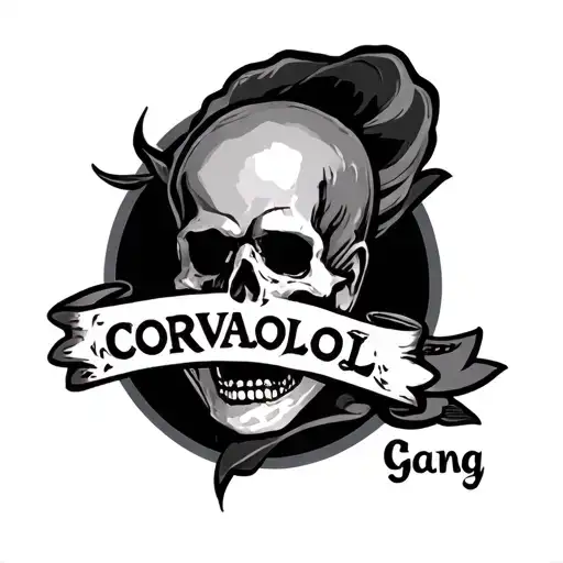 Gang Tattoo With Name Corvalol Gang