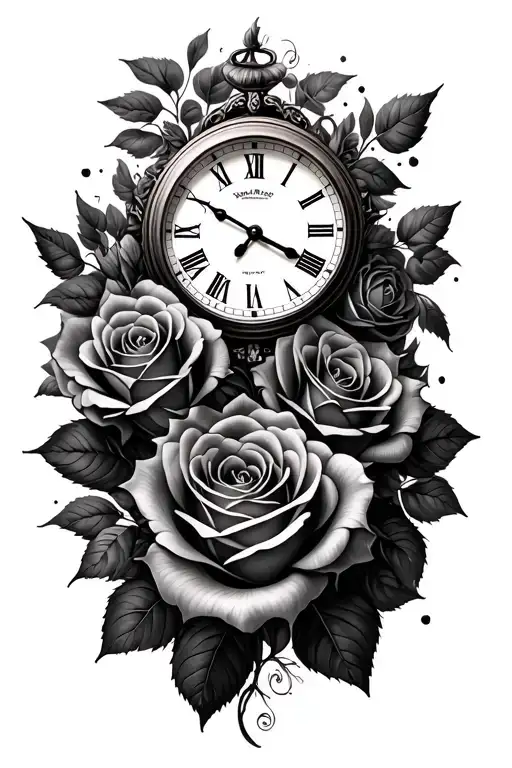 Roses With A Clock Face