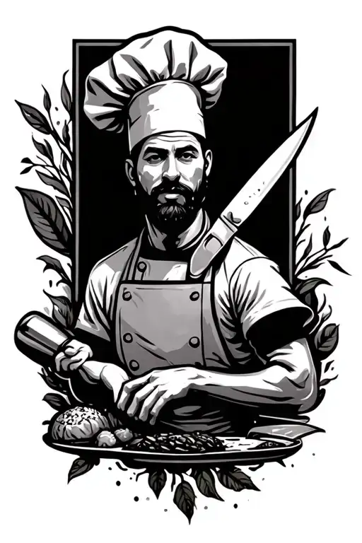 Chef Life With A Knife Surrounded