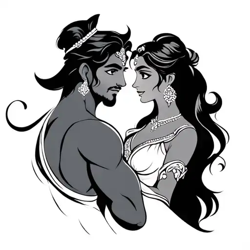 Aladdin Tattoo For Couples