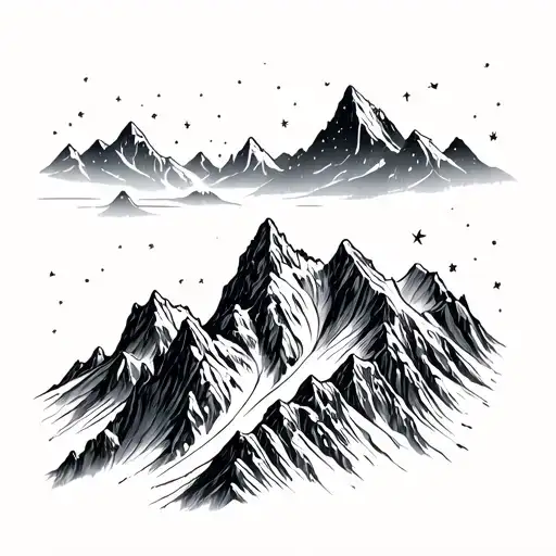 Moutains With Space In The Background