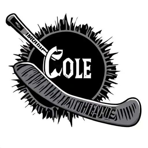 The Name Cole With A Hockey Stick On The Wrist
