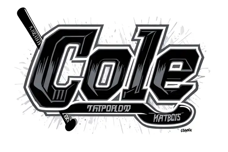 The Name Cole With A Hockey Stick