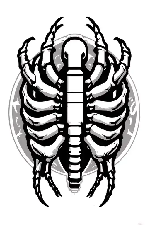 Cancer Sign And Aerospace Engineering Symbols
