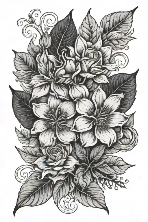 Flowers And Leafs