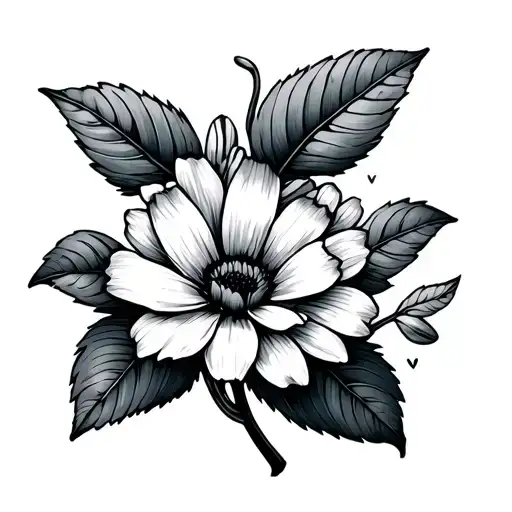 Lightly Shaded Singular Autumn Joy Flower