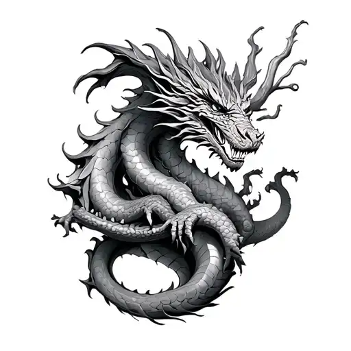 Poison Tree And Dragon Wrapped