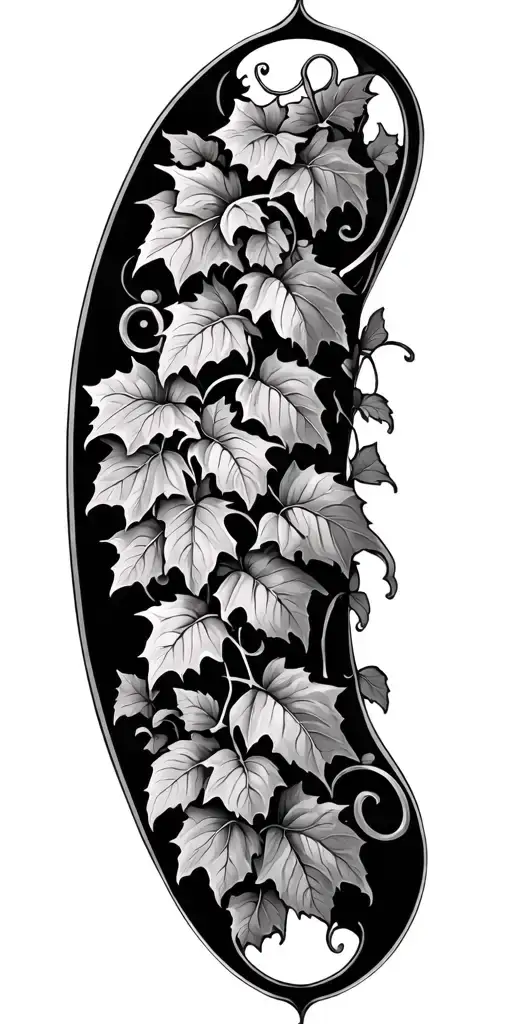 Art Nouveau Style Irish Ivy Vines