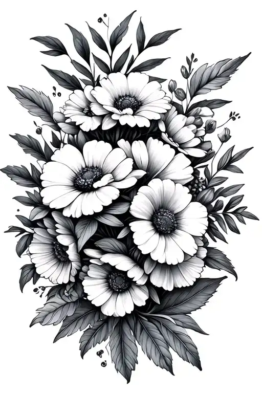 Jan Apr May June July Birth Flower Bouquet