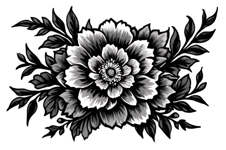 Ornamental Floral Chest Piece