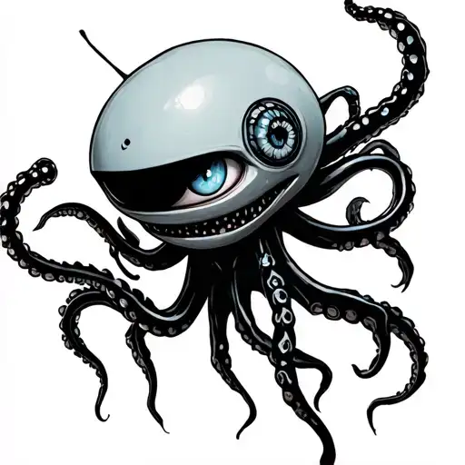 Android Mutant With Tentacles And One Eye