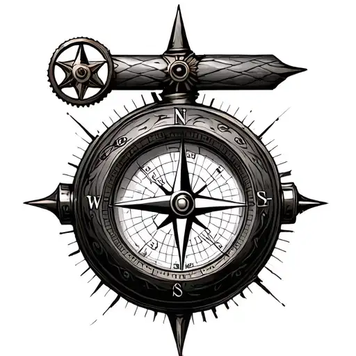 Compass With Steampunk Theme