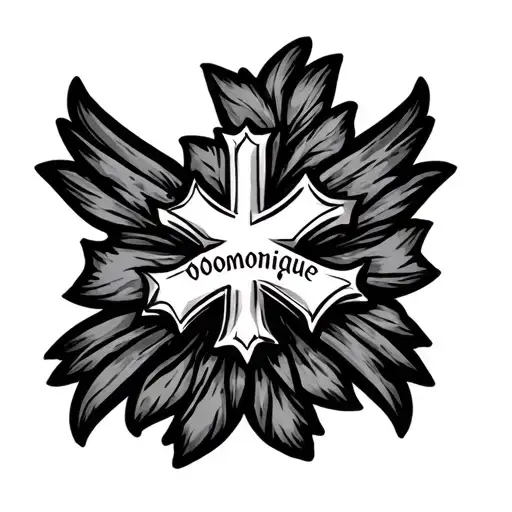 My Mom Name Domonique With A Cross But Small