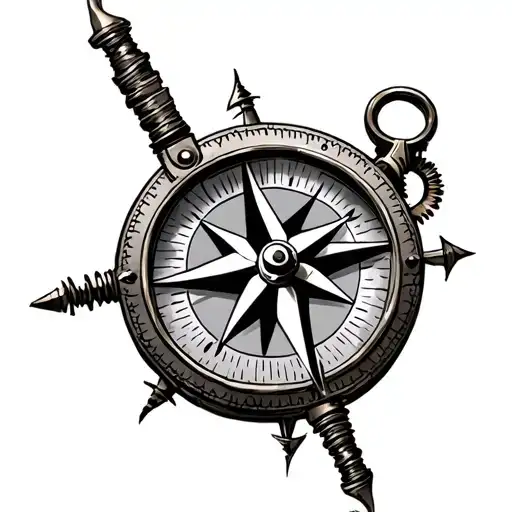 Compass With Steampunk Theme