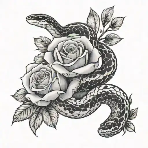 Snake And Roses