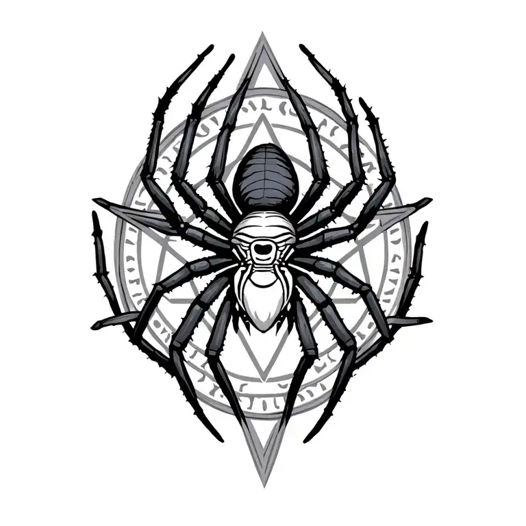 Spider Near Pentagram