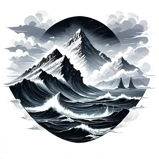 Ocean And Mountain