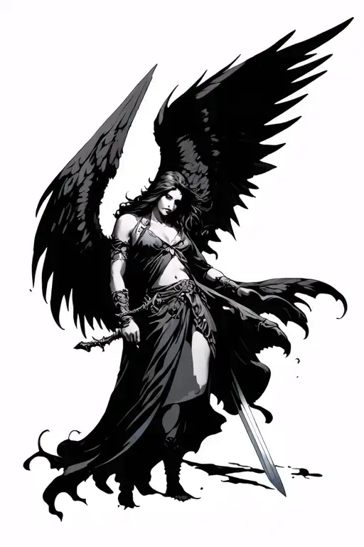 Dark Angel With A Sword
