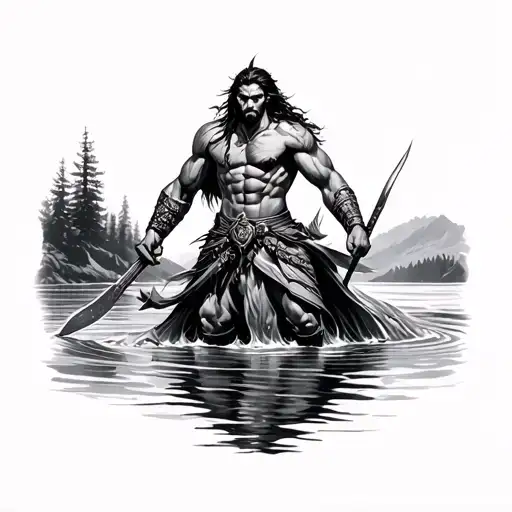 Warrior In River