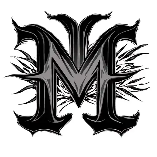 Hide M Letter Within Tatto