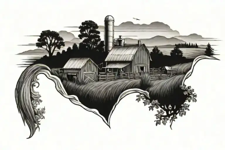 Country Farm Landscape