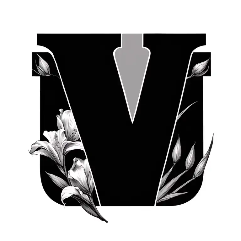 W Initial & Gladioli